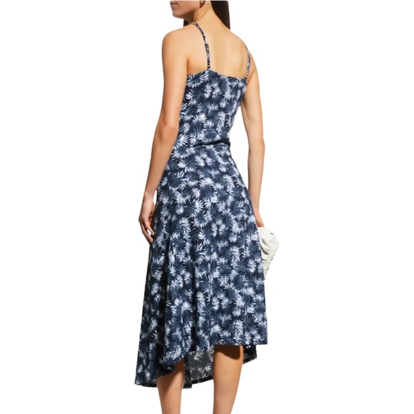 NWT Michael Kors Palm-Print Midi Dress with chain straps size M - Picture 3 of 15